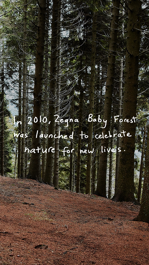 Oasi Zegna y Baby Forest: Mensajes Positivos